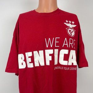 SL Benfica Football Club World Tour 2019 T Shirt Portugal Soccer Size 2XL